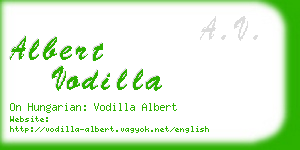 albert vodilla business card